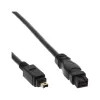 FireWire 400 į 800 laidas InLine 34901 1m kištukas/kištukas juodas