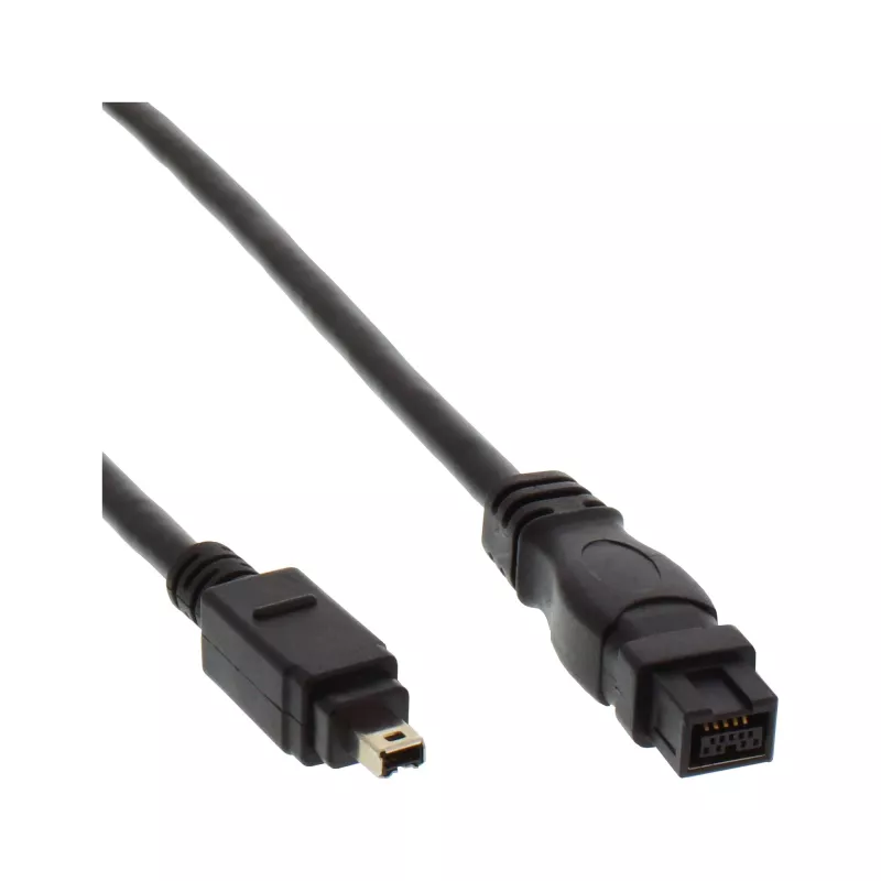 FireWire 400 į 800 laidas InLine 34901 1m kištukas/kištukas juodas
