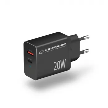 Esperanza EZC105K tinklo įkroviklis 20W juodas