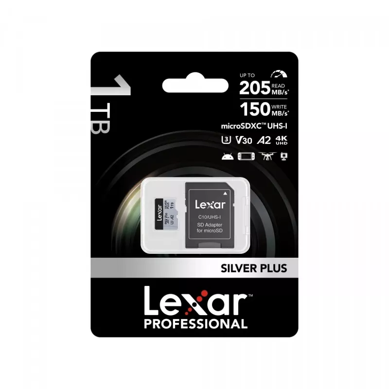 „Lexar“ 1 TB UHS-I „MicroSDXC Sidabrinė PLUS“ atminties kortelė