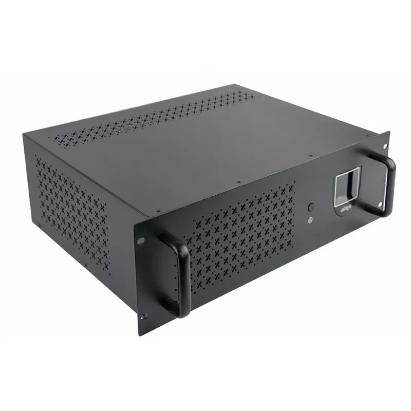 Gembird - UPS stelažinis 19'' 3.4U 1500VA, 4x IEC 230V išėjimai, IEC14 įėjimas, RJ11, USB, LCD, Line-Interactive 1.5 kVA 900 W 4 AC lizdai