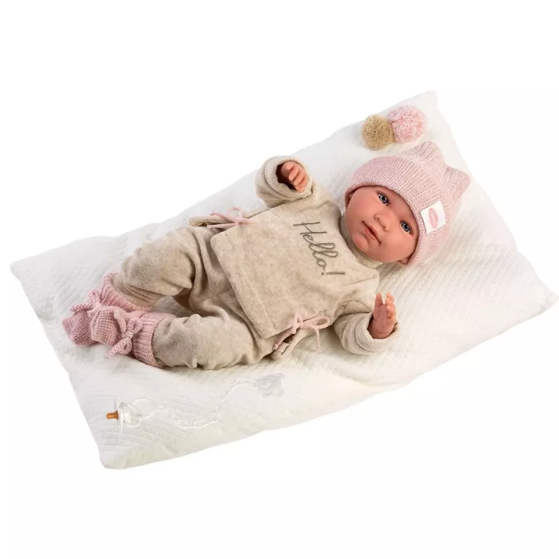 Mimi kūdikio lėlė, verkianti su pagalve, 42 cm