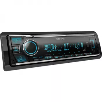 Elektronika KMM-BT508DAB, juoda, 1 DIN, 200 W, 50 W, 24 h, AAC, FLAC, MP3, WAV, WMA