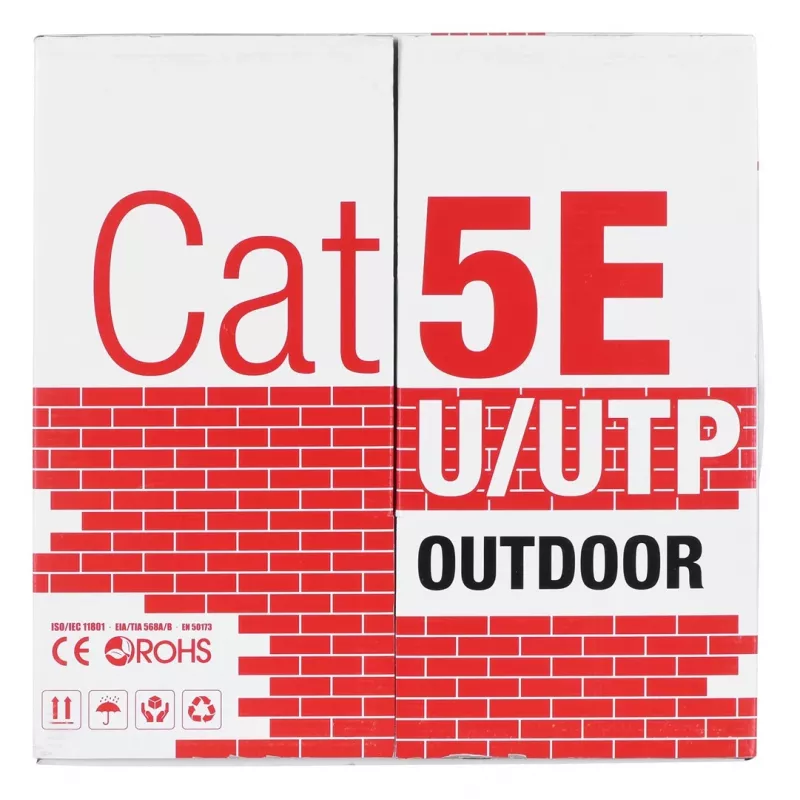 Alantec KIU5OUTS305Q tinklo kabelis, juodas, 305 m, Cat5e U/UTP (UTP) (KIU5OUTS305Q)