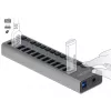DeLOCK išorinis USB 5 Gbps šakotuvas su 13 prievadų + jungikliu, USB 3.2 Gen 1 (3.1 Gen 1) Type-B, USB 3.2 Gen 1 (3.1 Gen 1) Type-A, 5000 Mbit/s, pilkas, aliuminis, 1 m