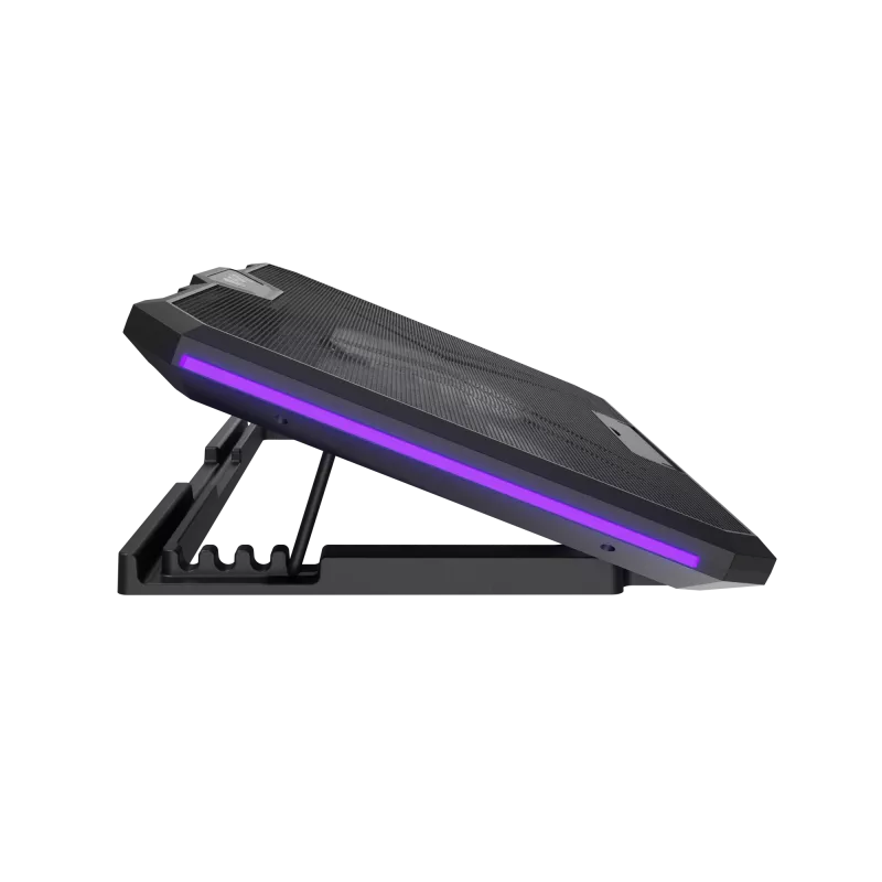 FURY GUNBAI G3 Laptop Cooling Pad 14.1–17.3 su 2 ventiliatoriais, RGB apšvietimu, 2× USB