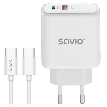 Savio LA-13 mobilusis įkroviklis Universalus Baltas AC Greitas įkrovimas Vidinis