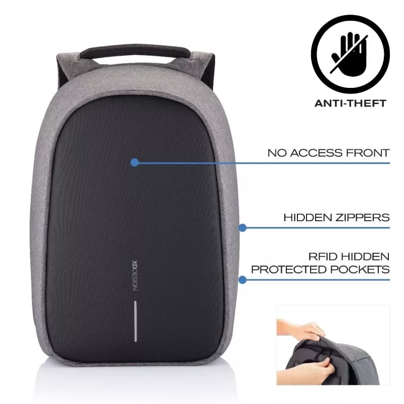 Kuprinė XD-Design Bobby Hero Small Juoda Pilka