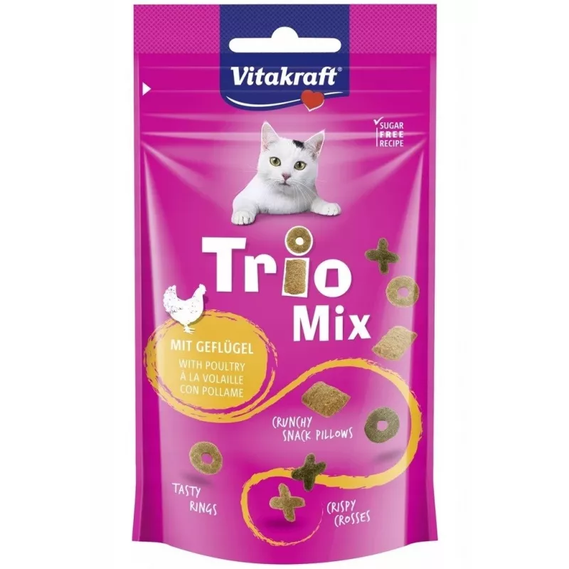 VITAKRAFT Trio Mix Poultry – kačių skanėstai – 60 g