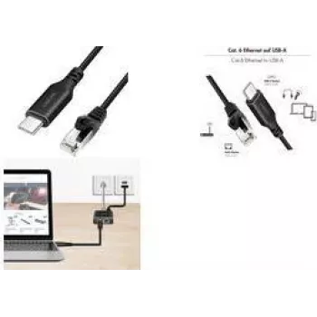 LogiLink CU0417 - tinklo adapterio kabelis USB 3.2 Type-C Gigabit Ethernet 15 m - tinklo plokštė - 1 000 Mbps (CU0417)