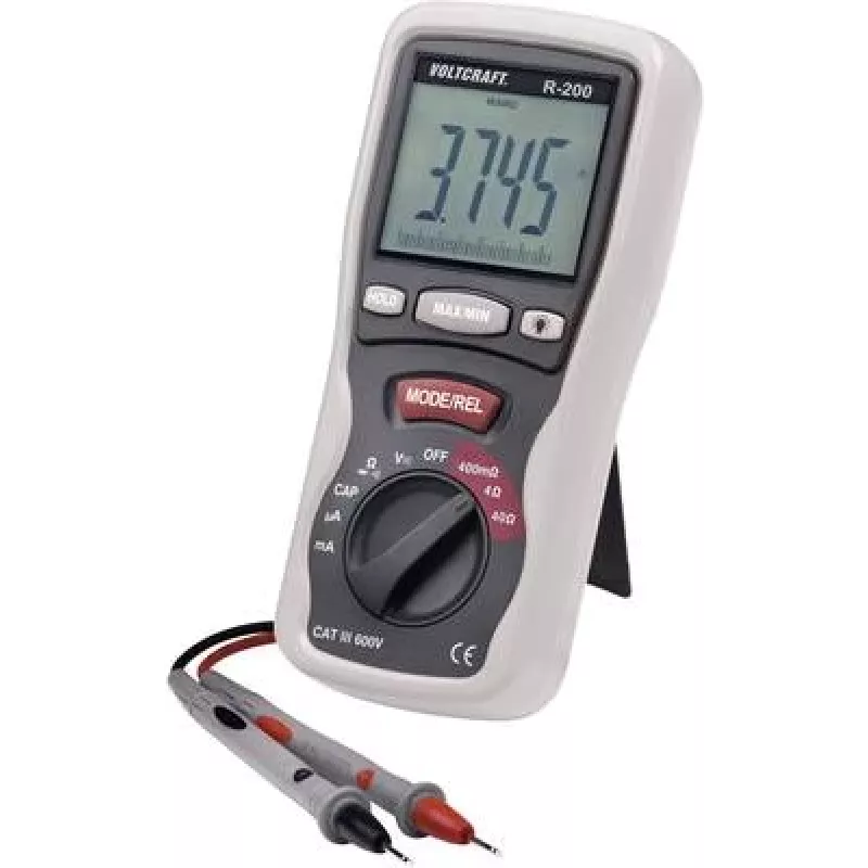 Voltcraft Komponententester digital R-200 CAT III 600 V Ekranas (skaitmenys): 4000 (R-200)