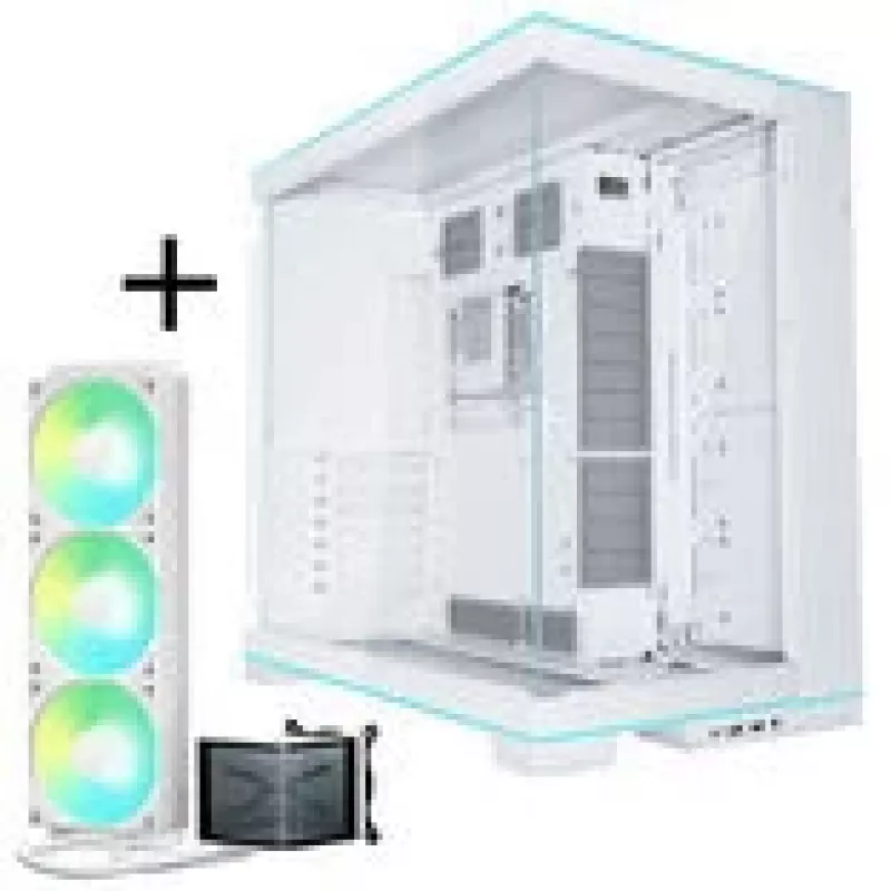 Lian Li O11D EVO RGB + TRYX PANORAMA SE ARGB pilnas skysčio aušinimo rinkinys - balta, 360 mm