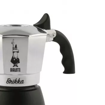 Bialetti Brikka Moka puodas 0,1 L Juodas, Nerūdijantis plienas