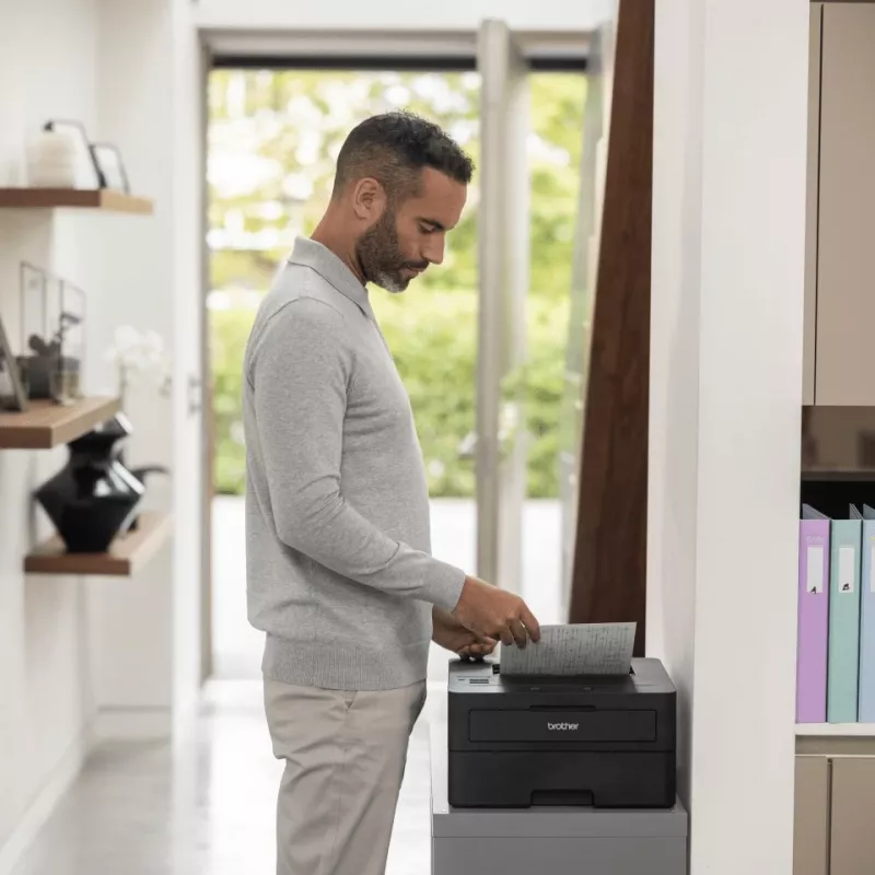 Lazerinis spausdintuvas Brother HL-L2460DNYJ1 — A4 vienspalvis, 34 psl./min., dvipusis, Ethernet, 128 MB, 251 lapų įvestis