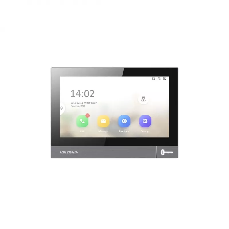 Vaizdo domofono vidinis blokas Hikvision DS-KH8381-WTE1 7 colių 1024x600, PoE, Wi‑Fi, MicroSD
