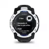 Išmanusis laikrodis GARMIN Instinct 3.05 cm (1.2 colio) AMOLED 45 mm 390x390 px jutiklinis ekranas Juoda Balta GPS 4 GB 53 g Silikoninis dirželis