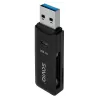 Kortelių skaitytuvas SAVIO AK-64 USB 3.2 Gen 1 Type-A išvestis, MicroSD lizdas, 5000 Mbit/s, juoda