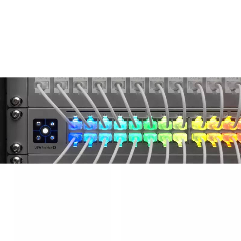 Tinklo komutacinis kabelis UBIQUITI UACC-Cable-Patch-EL Cat6 RJ-45 2.5GbE PoE++ 0,15 m permatomas baltas (24 vnt.)