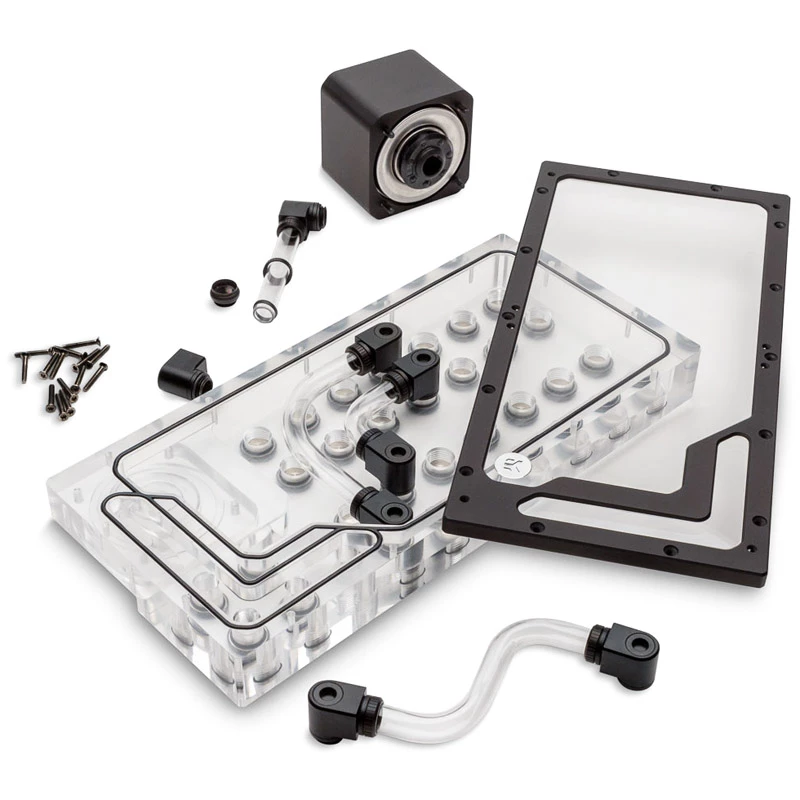Pump distribution plate EK Water Blocks EK-QuantumX Loophole D5 PWM Juoda Plexiglass