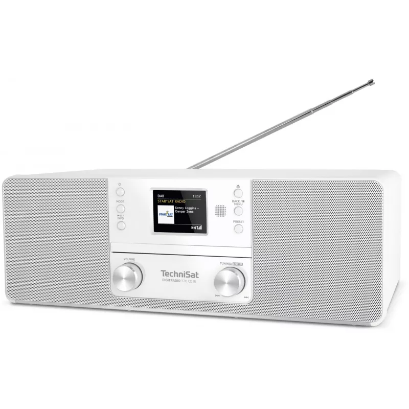 TechniSat DigitRadio 370 CD IR DAB radijas CD / MP3 grotuvas skaitmeninis grotuvas radijas internetinis radijas Bluetooth garso imtuvas 10 vatų