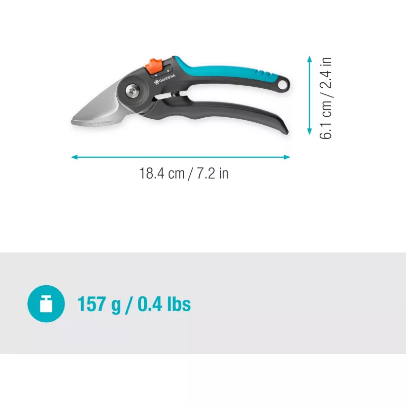 Genėjimo žirklės GARDENA PremiumCut 12241-20 apvedamosios, pilka/turkio