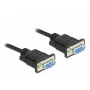 Nuoseklusis kabelis DeLOCK 86604 Juodas 10 m RS-232 Sub-D9