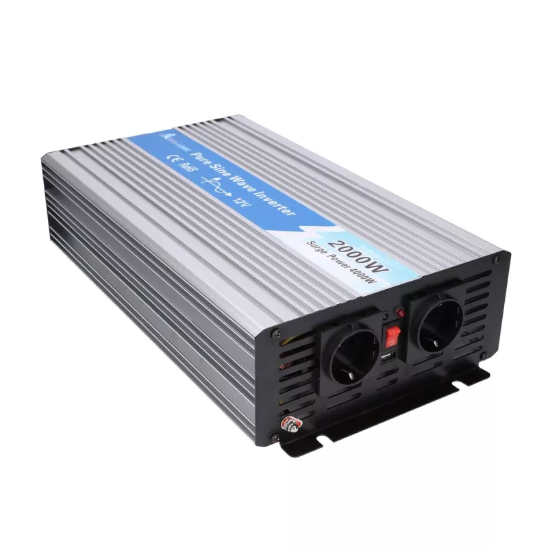 Extralink OPIP-2000W | Įtampos keitiklis | automobilinis 12 V, 2000 W grynoji sinusinė banga
