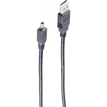 USB laidas ShiverPeaks BS77261 1m USB A Mini-USB B Pilkas