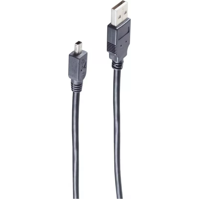 USB laidas ShiverPeaks BS77261 1m USB A Mini-USB B Pilkas