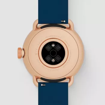 Withings ScanWatch 2 - Laikrodis su EKG, širdies ritmo, SpO2, aktyvumo ir miego stebėjimu (38 mm, mėlynas rožinis auksas)