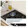 Įmontuojama dujinė kaitlentė Bosch PPP6A2I40, 4 zonų, ketaus grotelės, juoda, 590×520×54 mm, sukamosios rankenėlės valdymas