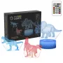 Stalinis LED šviestuvas MANTA SNL117RGB RGB 3D dinozaurų šviesos dekoracija