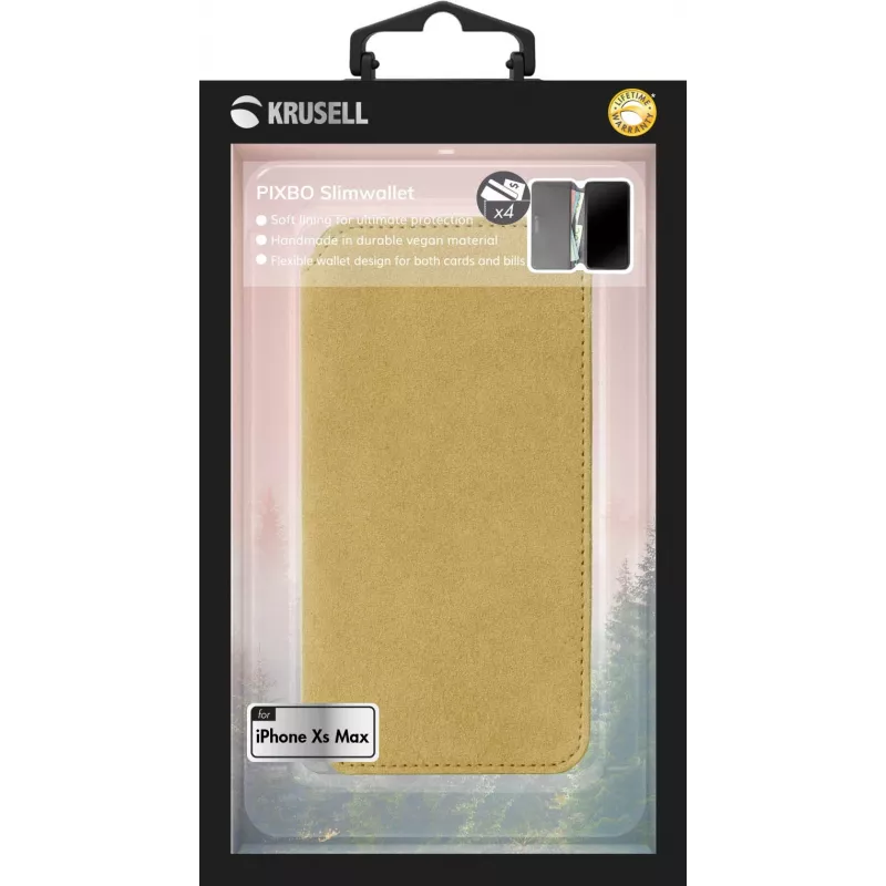 Dėklas-knygelė Krusell Broby 4 Card SlimWallet iPhone XS Max