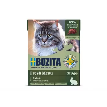 BOZITA Triušis drebučiuose - Šlapias kačių maistas - 370g