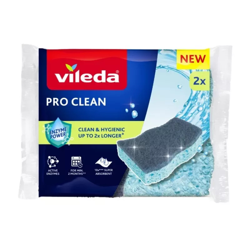 Viskozinis šveistukas su fermentais Vileda Pro Clean 2 vnt.
