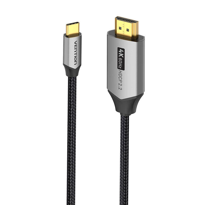 Vention USB-C į HDMI kabelis CRBBH — 2 m, 4K@60Hz, juodas, USB-C į HDMI