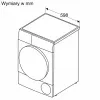 Kondensacinė skalbinių džiovyklė Bosch WQG145APPL 9 kg šilumos siurblys, 14 programų, LED ekranas, balta