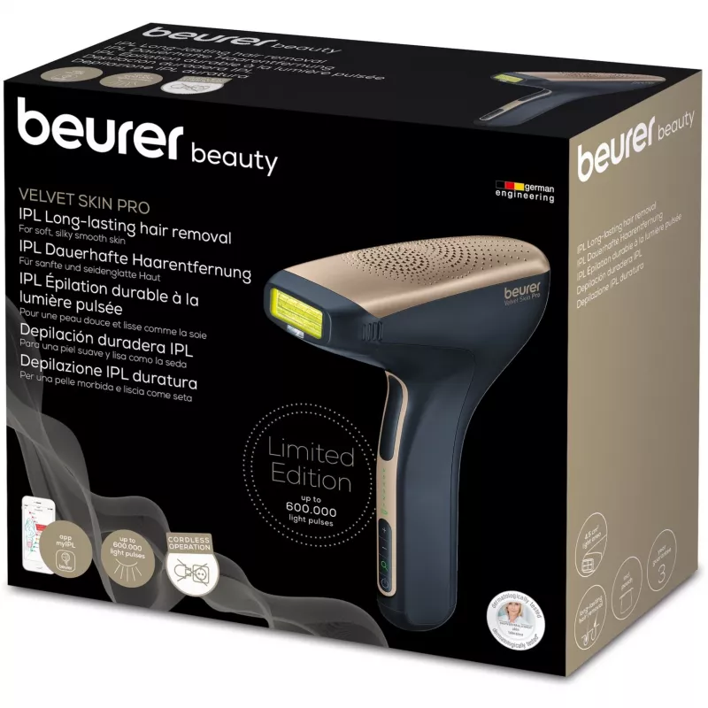 IPL 8800 VELVET SKIN PRO , plaukų šalinimo prietaisas auksinės spalvos