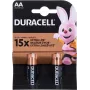 Duracell Basic MN1500 AA baterijos, šarminės, AA, 2 vnt.