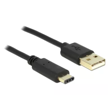 USB laidas DeLOCK 2m USB2.0-A/USB2.0-C Juodas