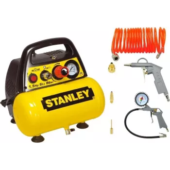 BEALYĖS Kompresorius 6L+PNEUMATINIS rinkinys Stanley