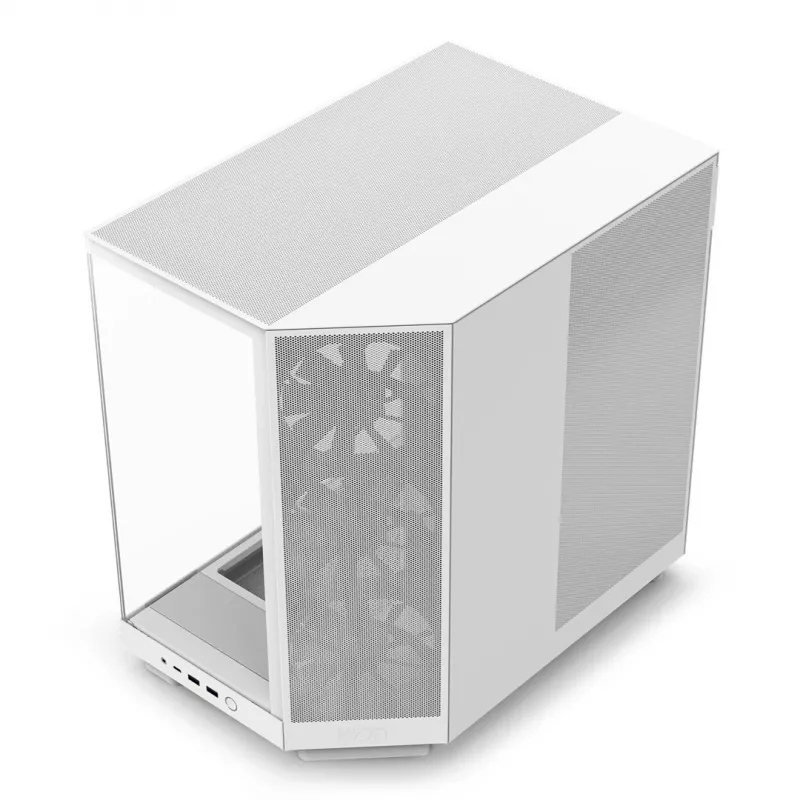 NZXT H6 Flow vidutinio dydžio korpusas – baltas