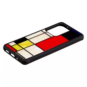 Apsauginis telefono dėklas iKins Samsung Galaxy S20 Ultra — Mondrian Juoda