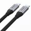 USB C į C duomenų ir įkrovimo laidas Unitek C14082ABK 1 m, USB 3.2 Gen 2 (10 Gbit/s), 100 W PD, juodas