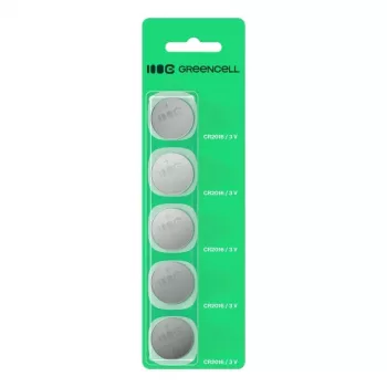 Button Lithium Battery Green Cell CR2016 3V — Pack of 5