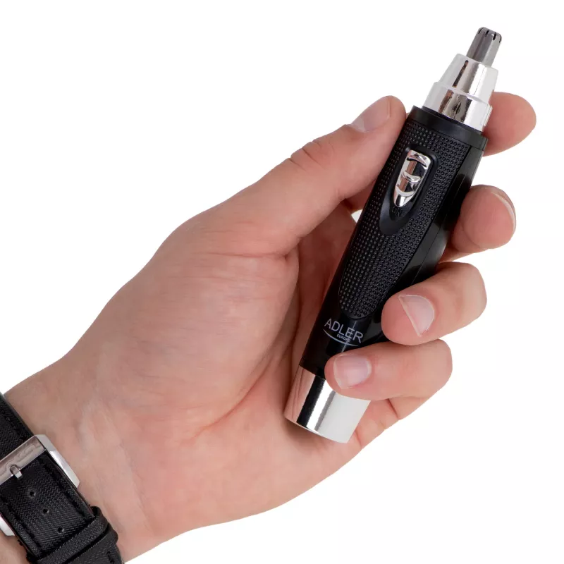 Precision trimmer Adler AD 2911 — ausų ir nosies kirpimo mašinėlė, juoda, 45 g