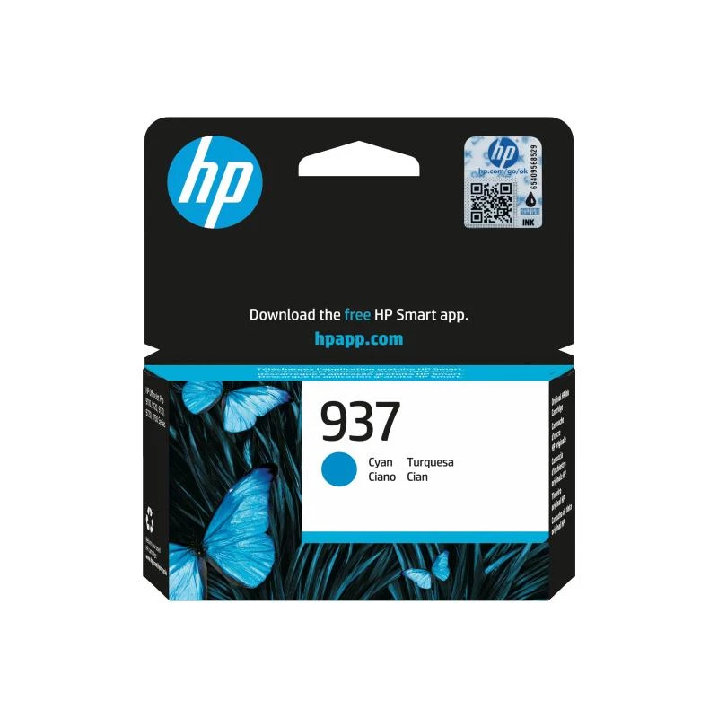 HP 937 žydra originali rašalo kasetė, žydra, 1 vnt., 800 puslapių
