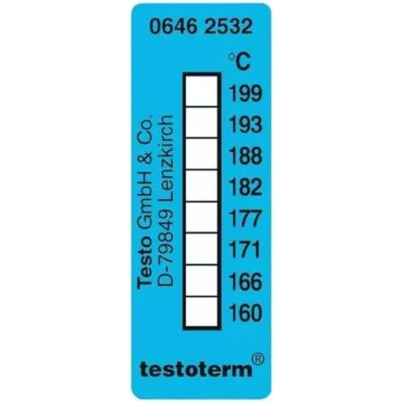 TESTO temperatūros matavimo juostelės 50 x 18 mm (0646 2532)
