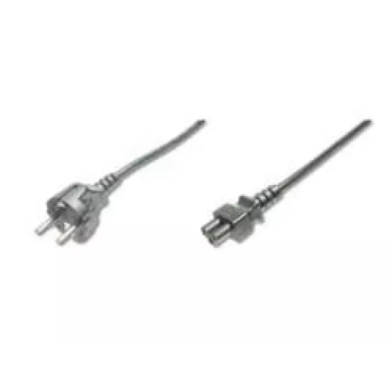 Assmann maitinimo laidas, Schuko - C5, kištukas/lizdas, 1,8 m, H05VV-F3G 0,75 mm², juodas (AK-440103-018-S)