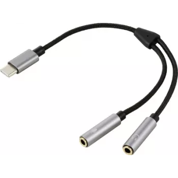 Renkforce USB 2.0 kompiuterio Y laidas [1x USB-C kištukas – 2x lizdai] – laidas – skaitmeniniai / duomenys